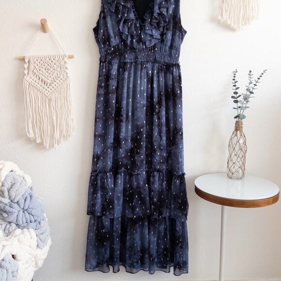 INC International Concepts Navy Star Maxi Dress - Picture 4 of 9